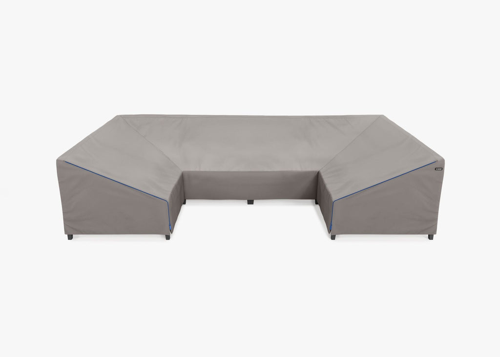Housse pour canapé sectionnel en U en aluminium - 6 places