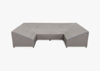 Housse pour canapé sectionnel en U en aluminium - 6 places