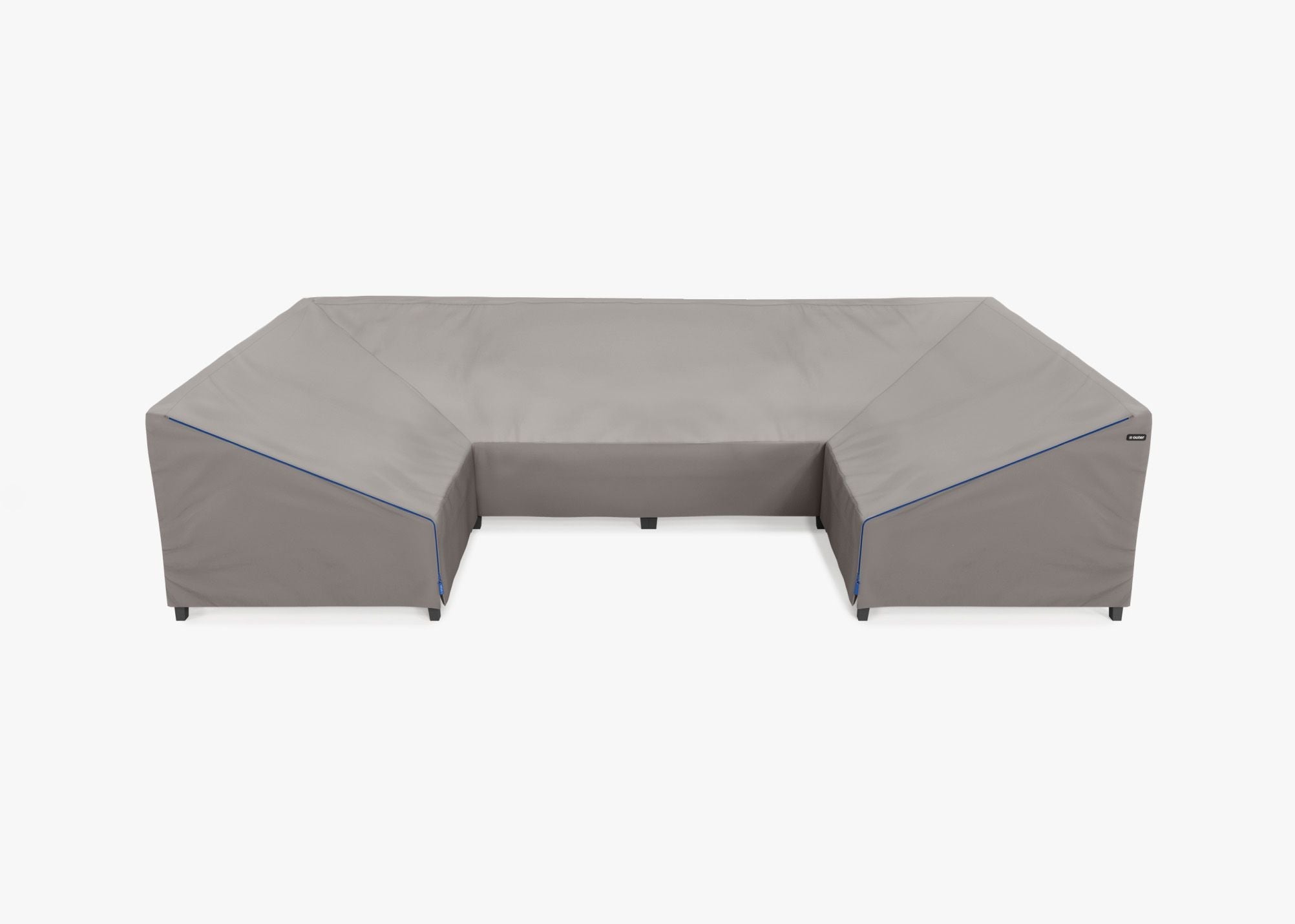 Housse pour canapé sectionnel en U en aluminium - 6 places