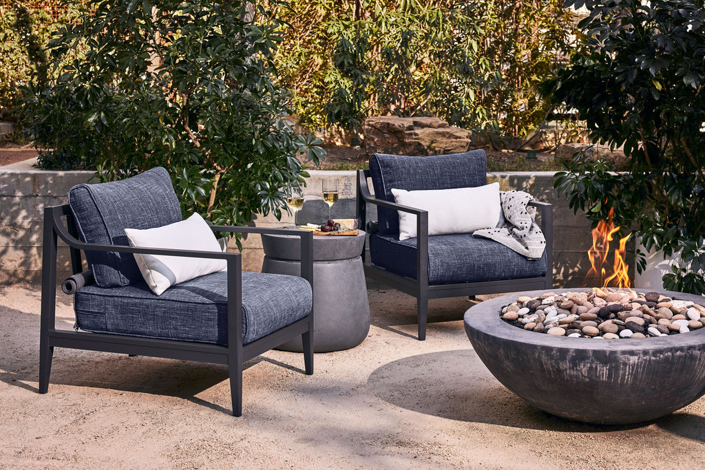Chaise d'angle d'extérieur en aluminium anthracite - Droite