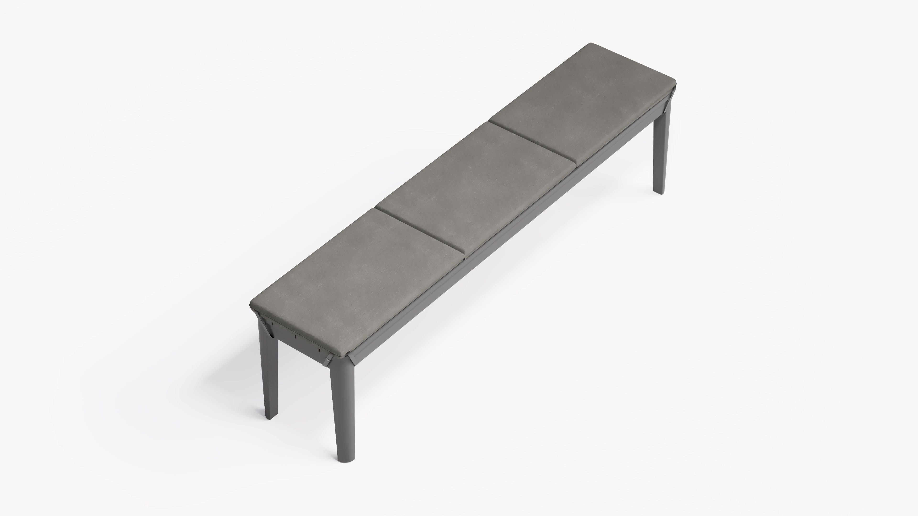 Coussin de banc de salle à manger d'extérieur en aluminium