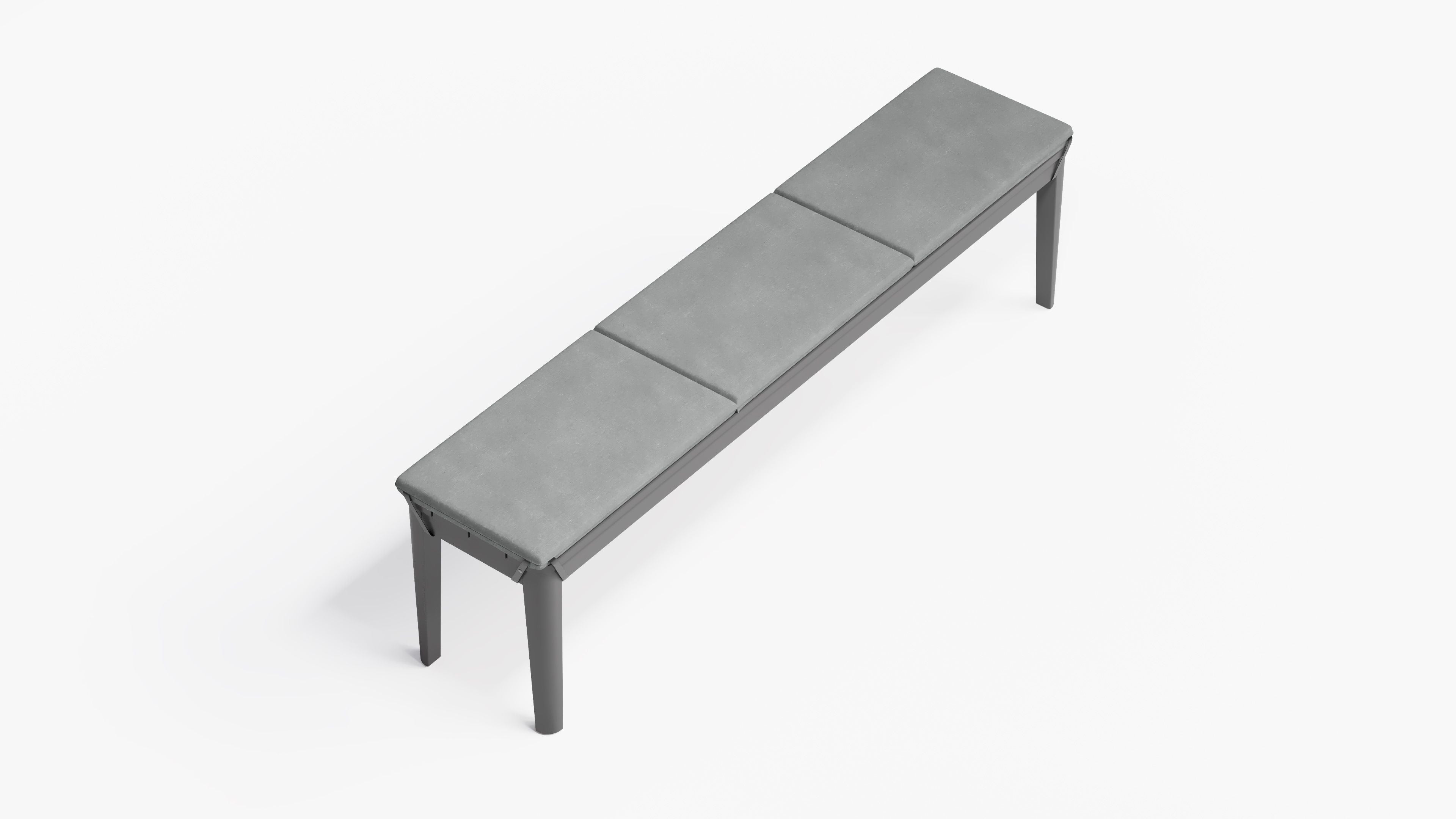 Coussin de banc de salle à manger d'extérieur en aluminium