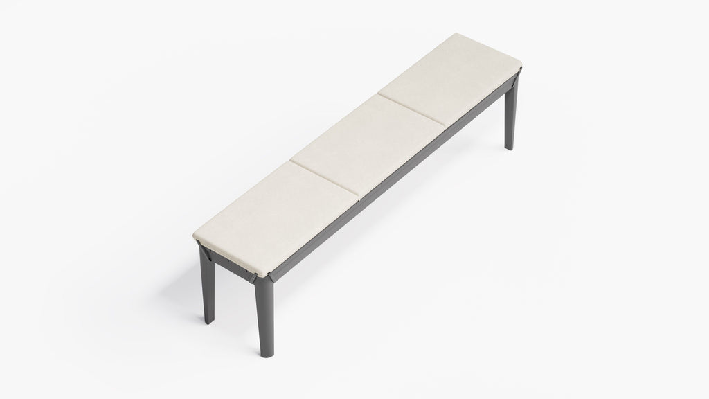 Coussin de banc de salle à manger d'extérieur en aluminium