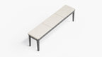 Coussin de banc de salle à manger d'extérieur en aluminium