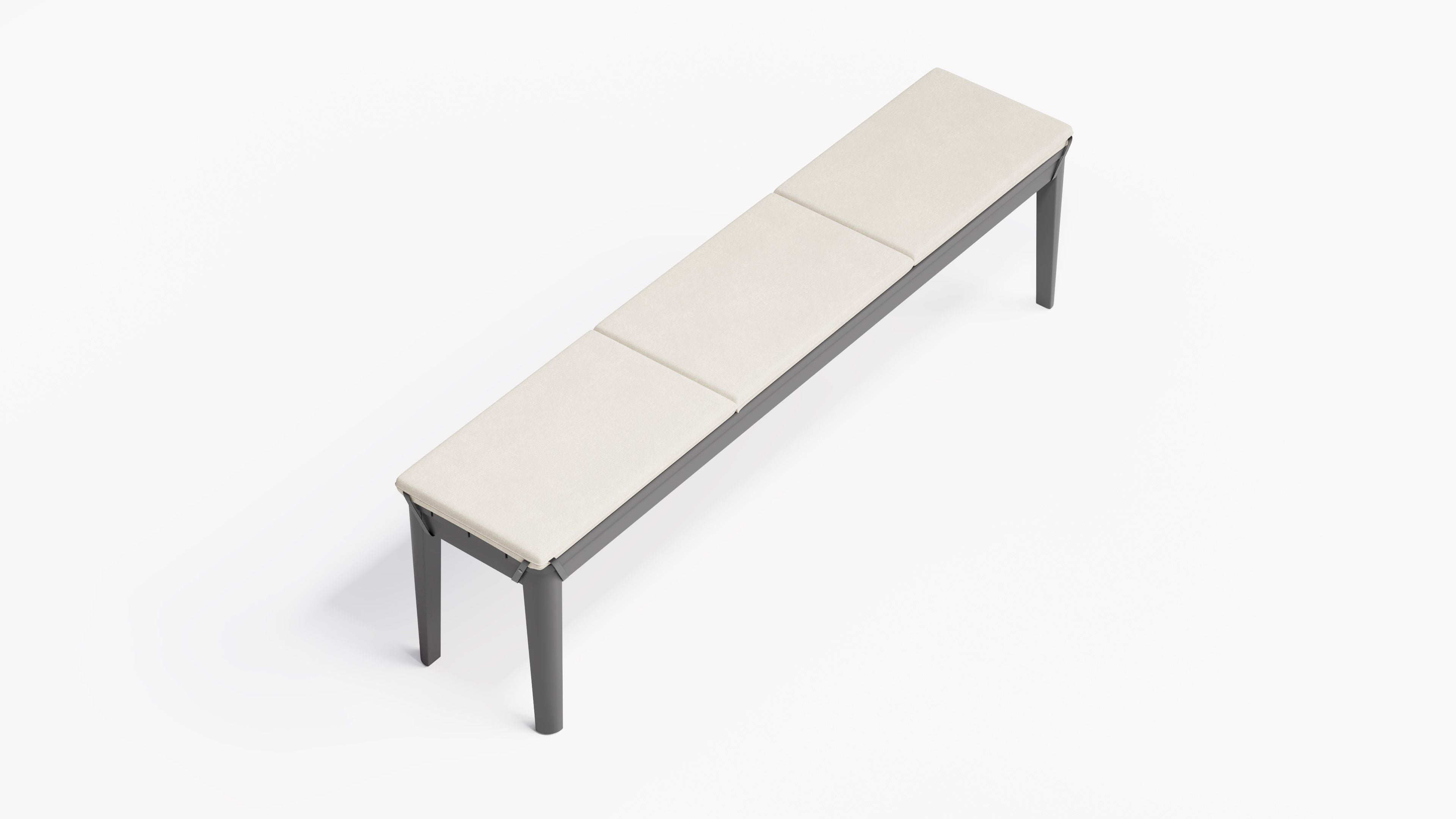 Coussin de banc de salle à manger d'extérieur en aluminium