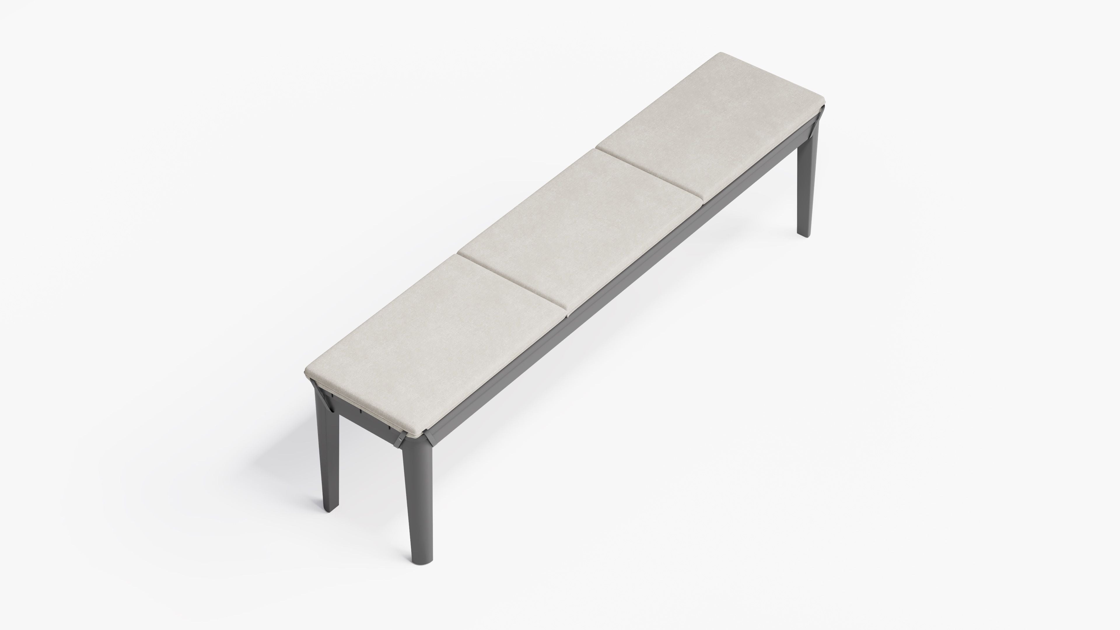 Coussin de banc de salle à manger d'extérieur en aluminium