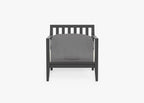 Fauteuil d'extérieur en aluminium anthracite
