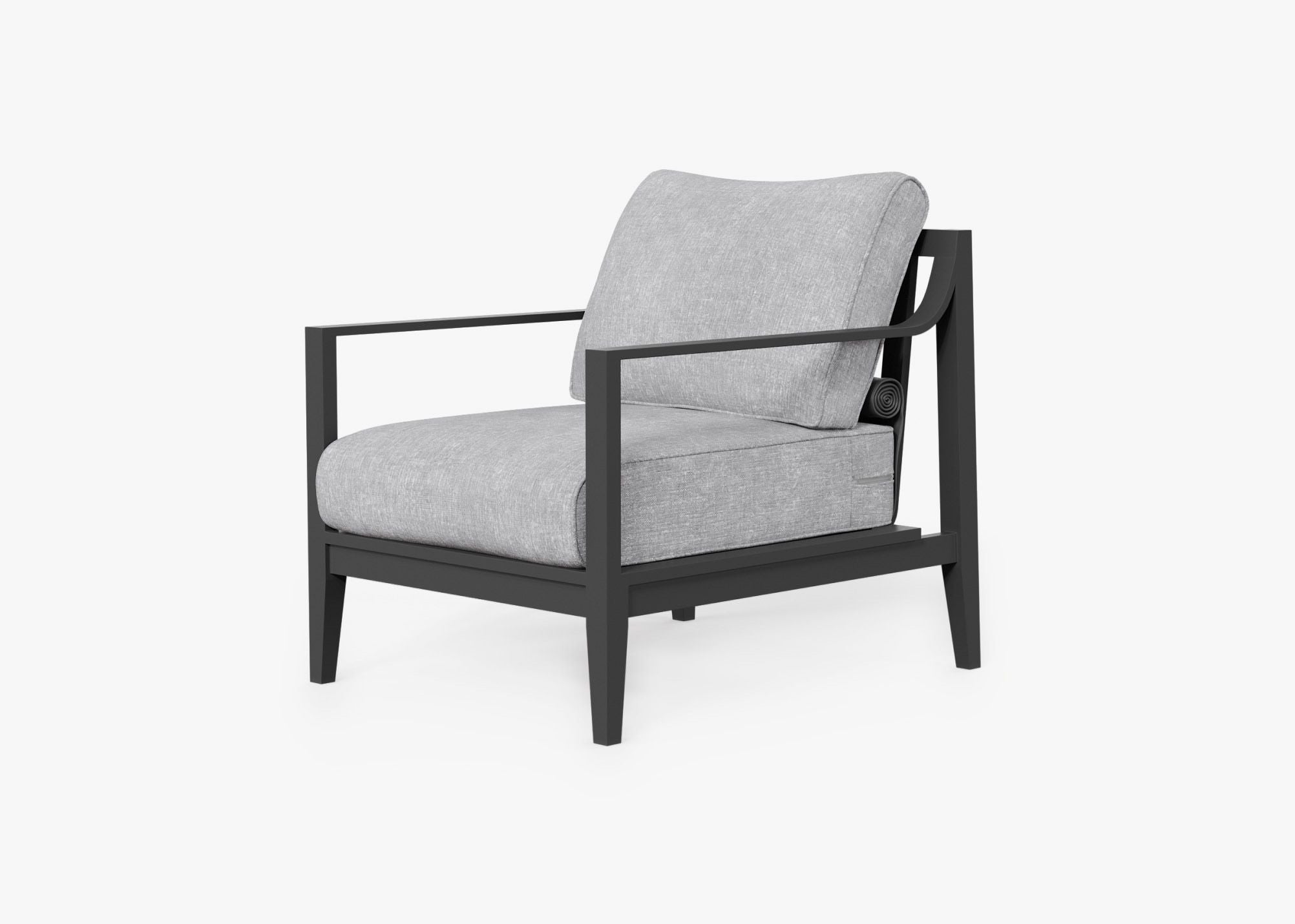 Fauteuil d'extérieur en aluminium anthracite