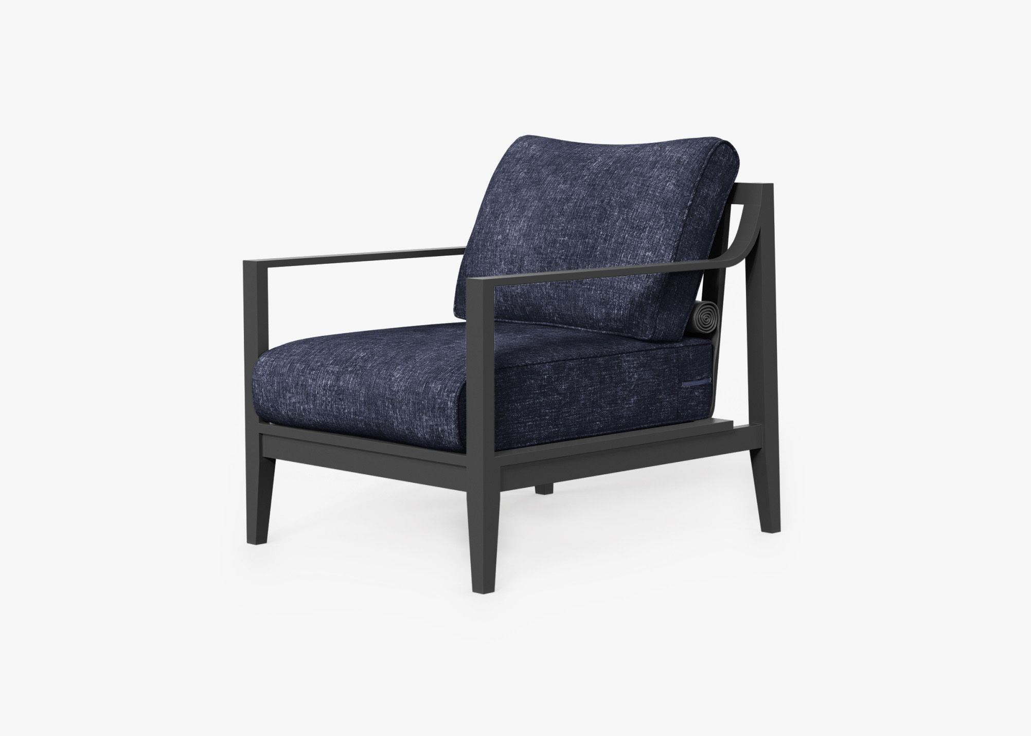 Fauteuil d'extérieur en aluminium anthracite