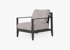 Fauteuil d'extérieur en aluminium anthracite