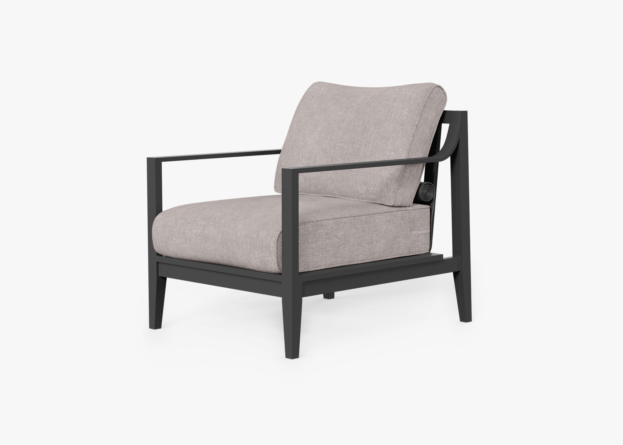 Fauteuil d'extérieur en aluminium anthracite