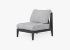 Chaise d'extérieur sans accoudoirs en aluminium anthracite