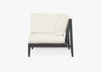 Chaise d'angle d'extérieur en aluminium anthracite - Gauche