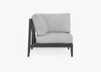 Chaise d'angle d'extérieur en aluminium anthracite - Droite