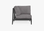 Chaise d'angle d'extérieur en aluminium anthracite - Droite