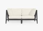 Causeuse d'extérieur en aluminium anthracite