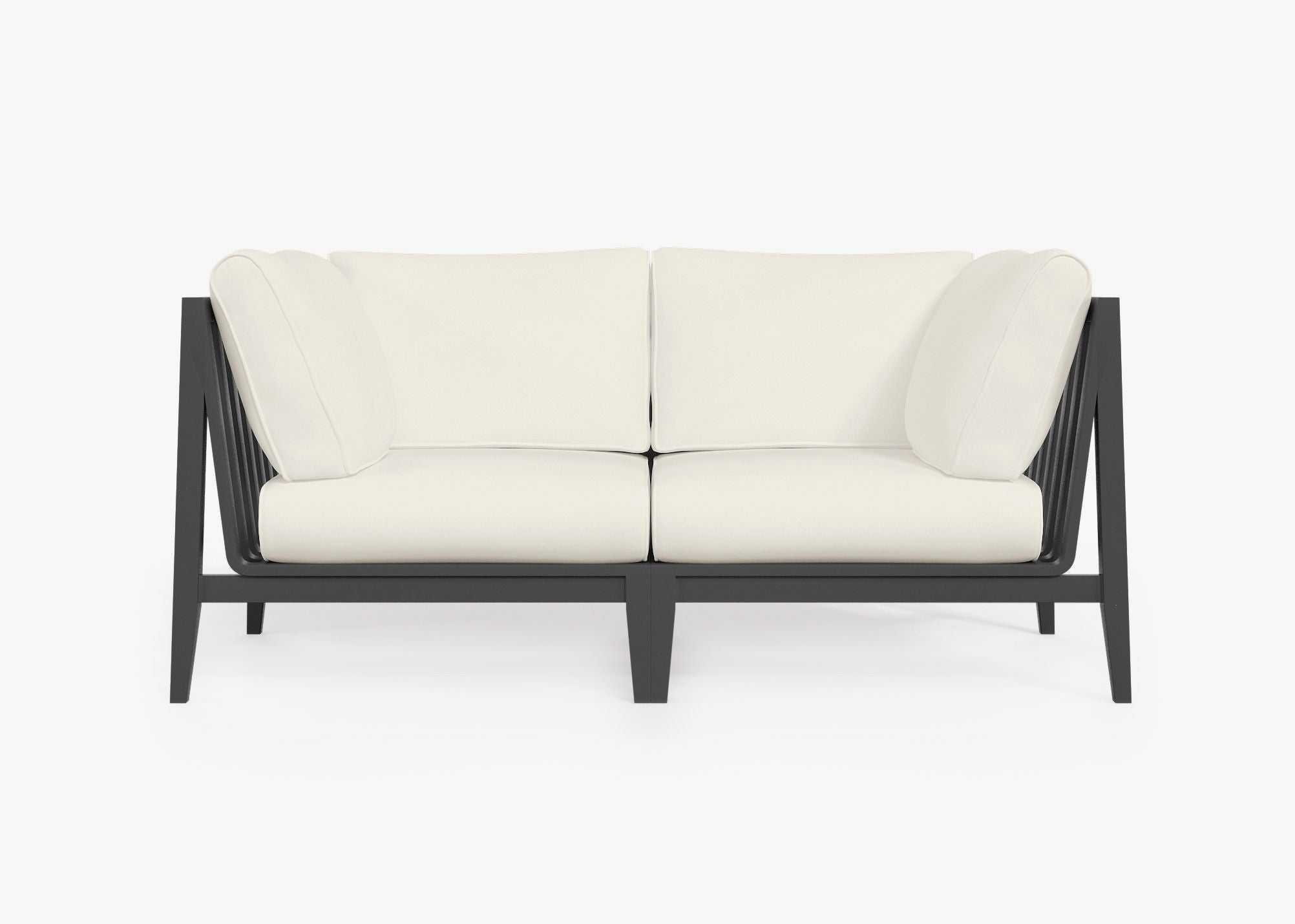 Causeuse d'extérieur en aluminium anthracite