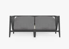 Causeuse d'extérieur en aluminium anthracite