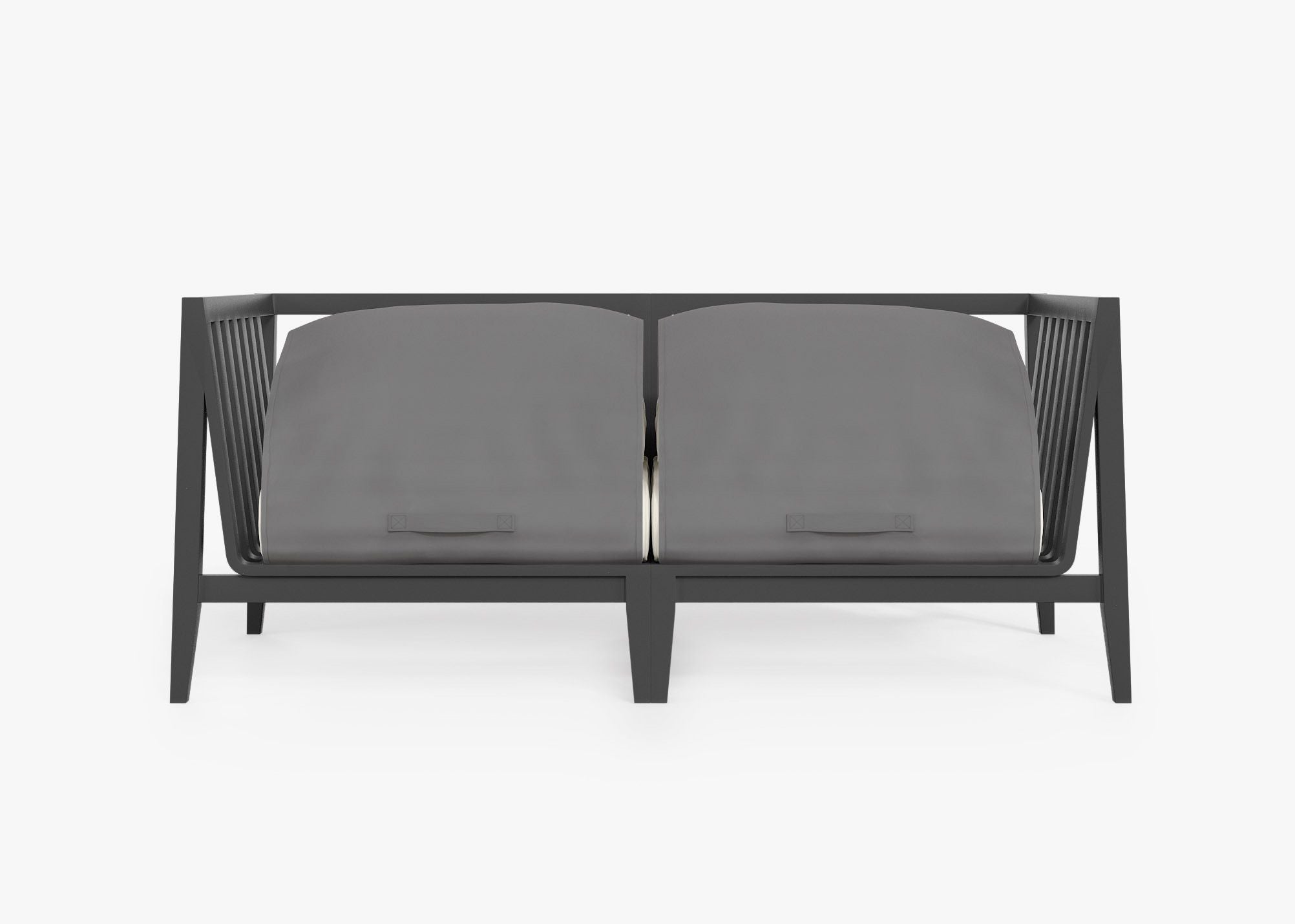Causeuse d'extérieur en aluminium anthracite
