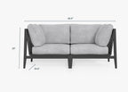 Causeuse d'extérieur en aluminium anthracite