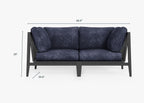Causeuse d'extérieur en aluminium anthracite