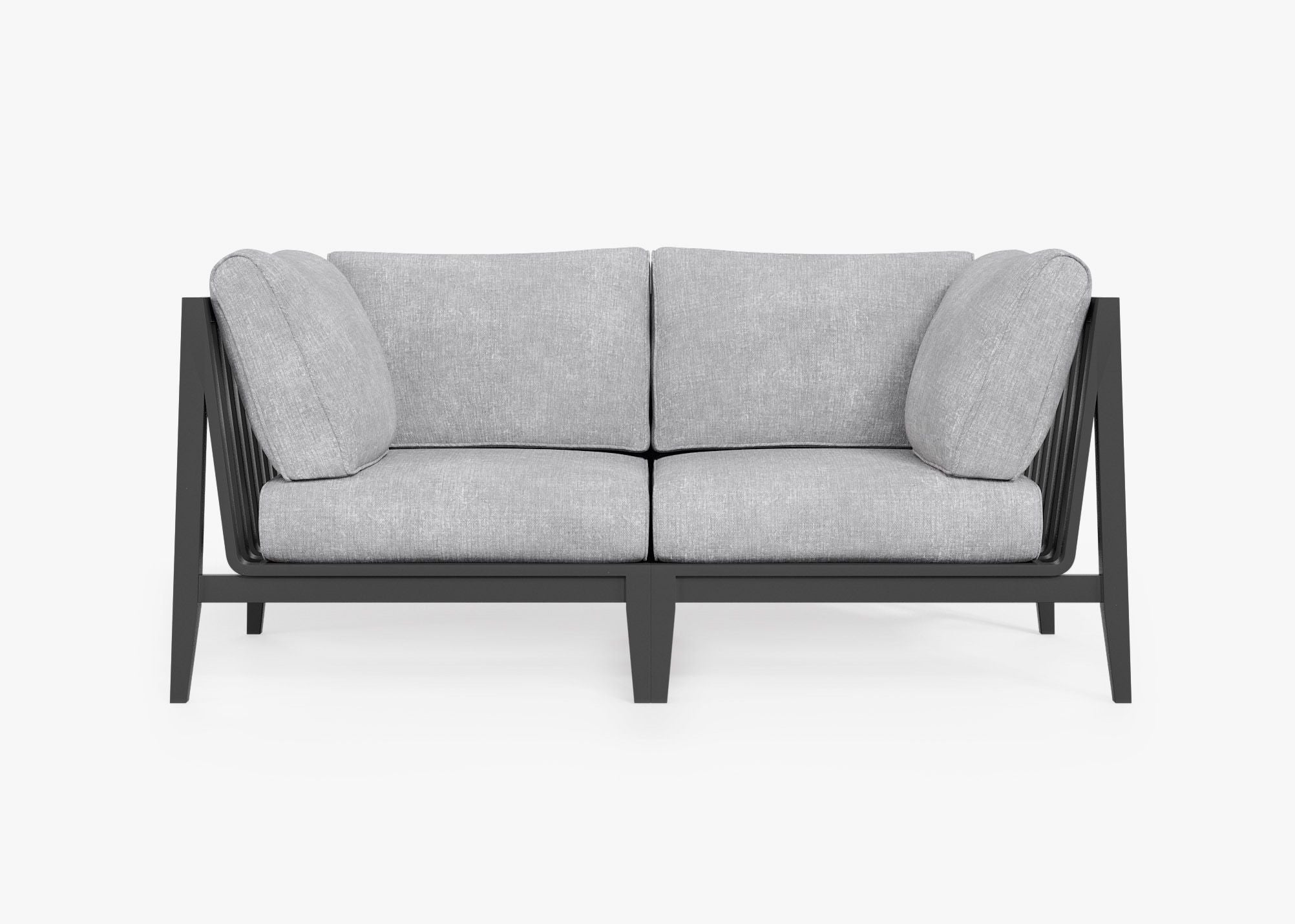 Causeuse d'extérieur en aluminium anthracite