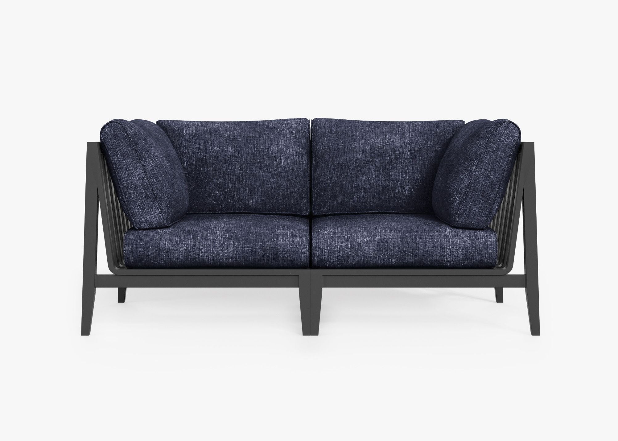 Causeuse d'extérieur en aluminium anthracite