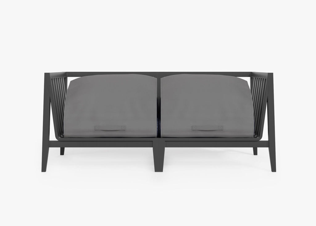 Causeuse d'extérieur en aluminium anthracite