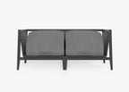 Causeuse d'extérieur en aluminium anthracite