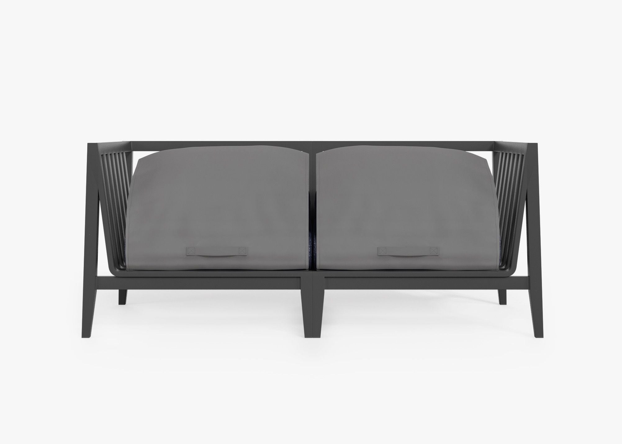 Causeuse d'extérieur en aluminium anthracite