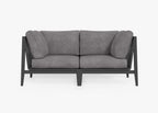 Causeuse d'extérieur en aluminium anthracite