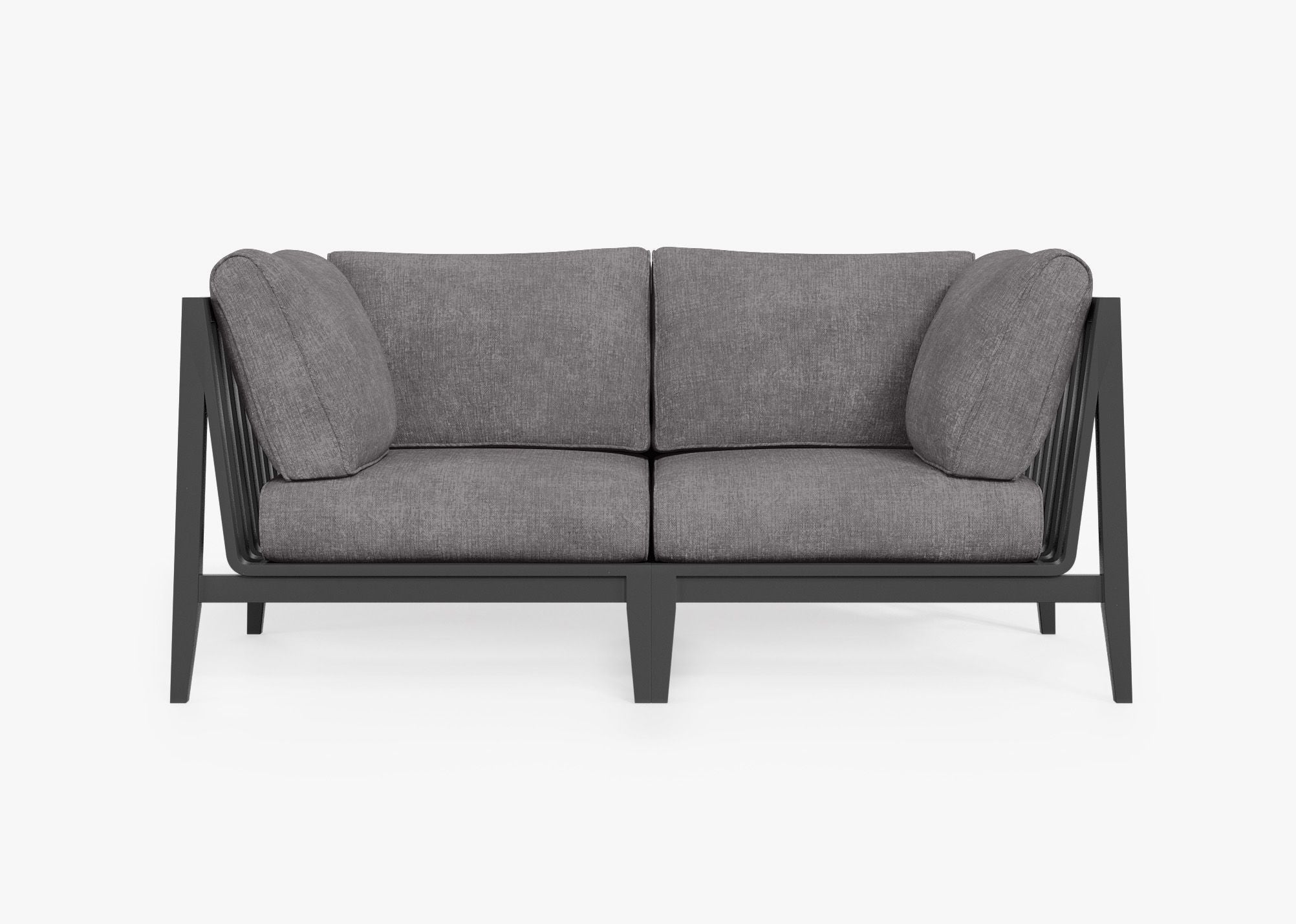 Causeuse d'extérieur en aluminium anthracite