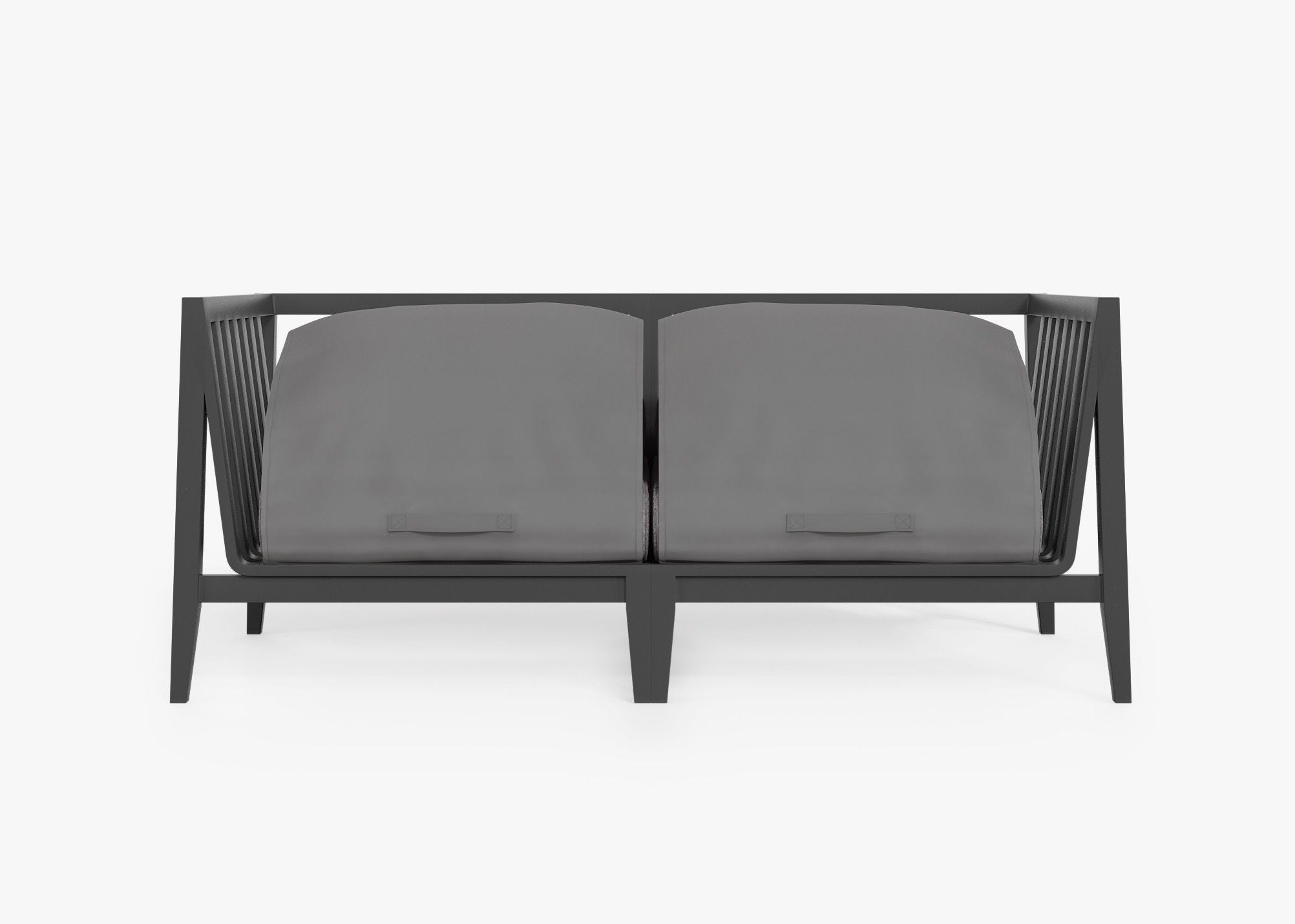 Causeuse d'extérieur en aluminium anthracite
