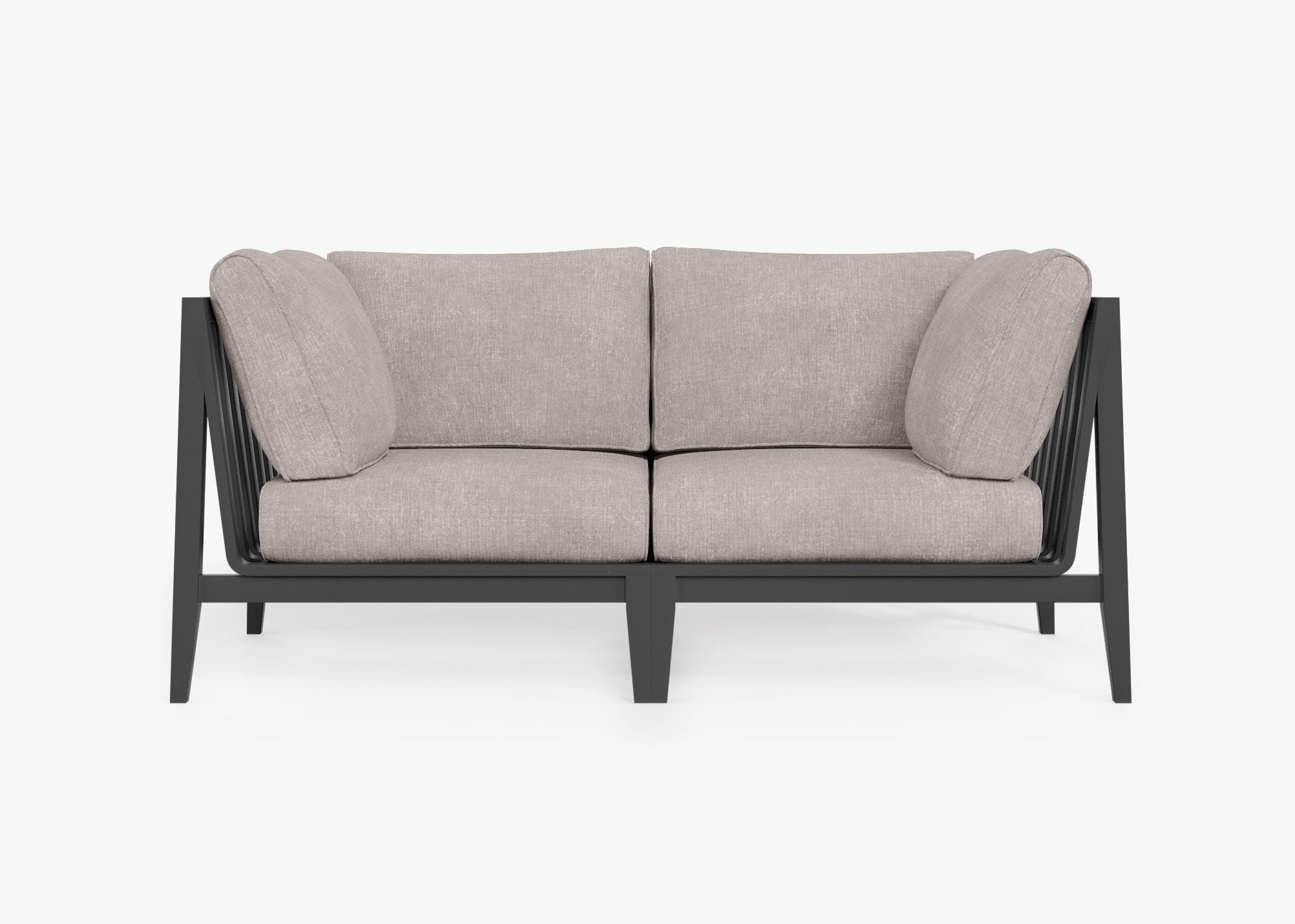 Causeuse d'extérieur en aluminium anthracite