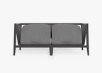 Causeuse d'extérieur en aluminium anthracite