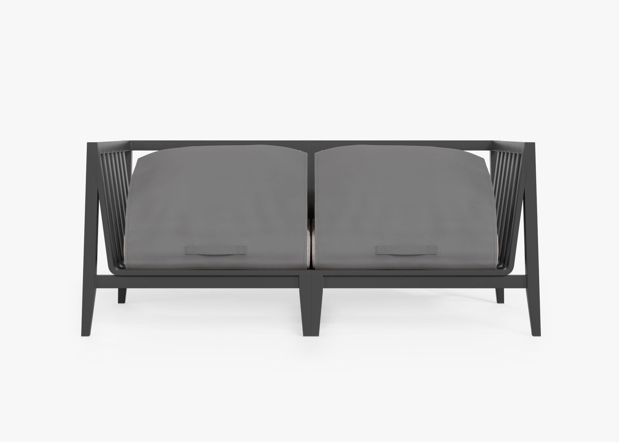 Causeuse d'extérieur en aluminium anthracite