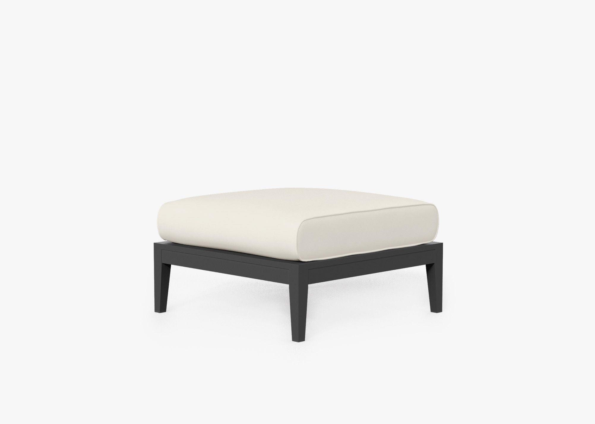 Pouf d'extérieur en aluminium anthracite