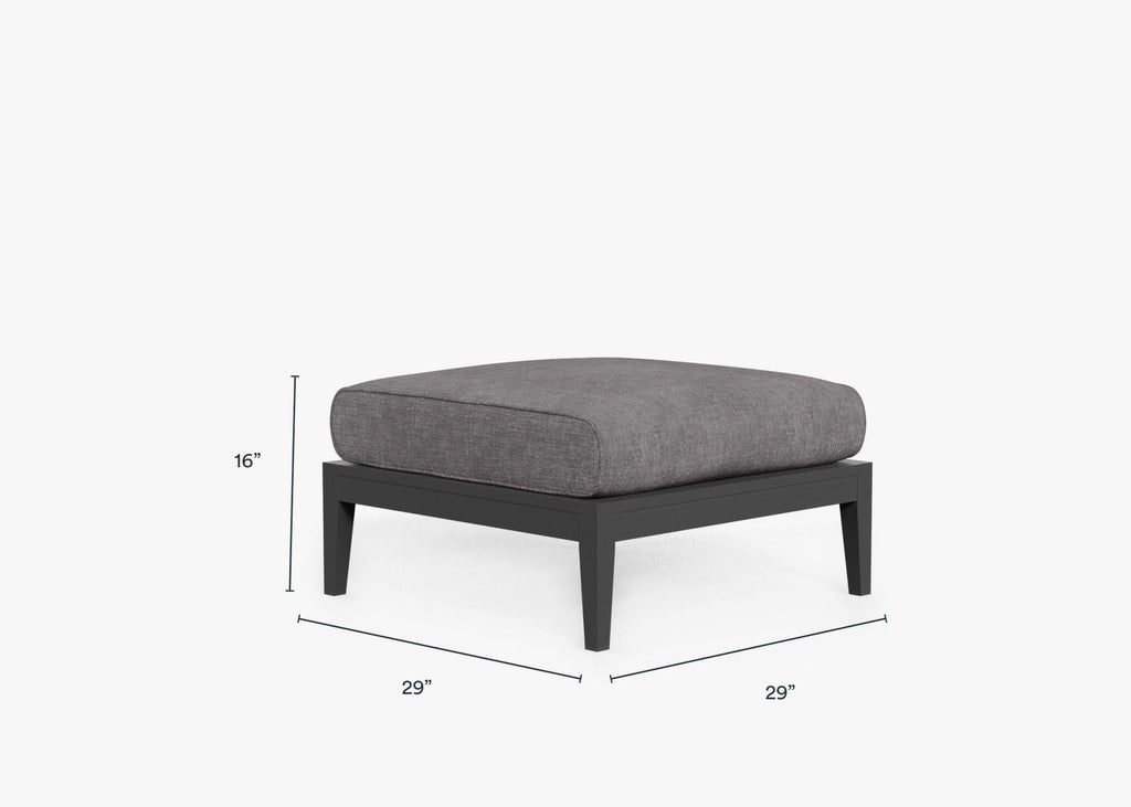 Pouf d'extérieur en aluminium anthracite