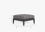Pouf d'extérieur en aluminium anthracite