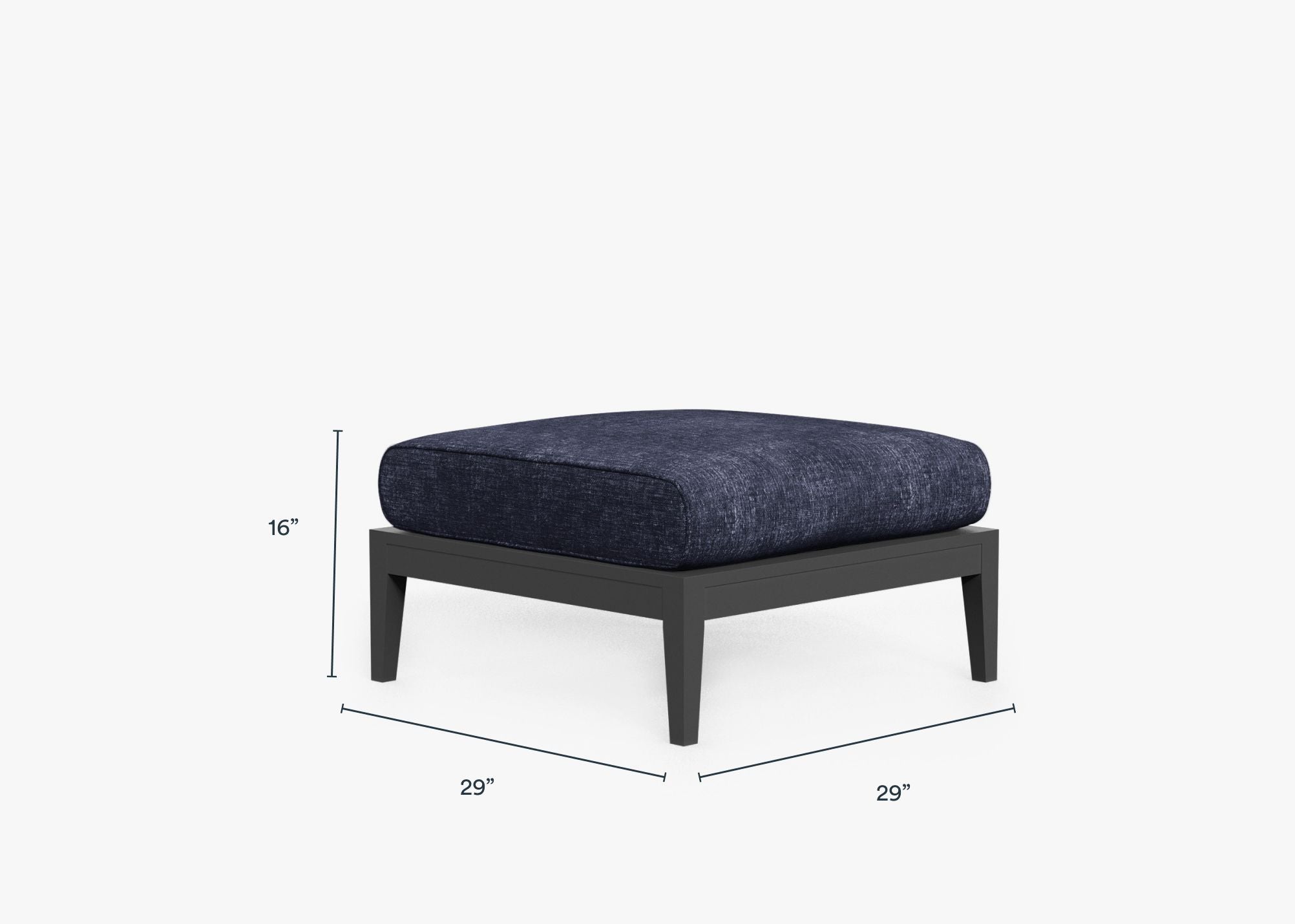 Pouf d'extérieur en aluminium anthracite