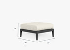 Pouf d'extérieur en aluminium anthracite