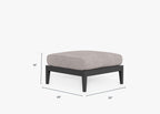 Pouf d'extérieur en aluminium anthracite