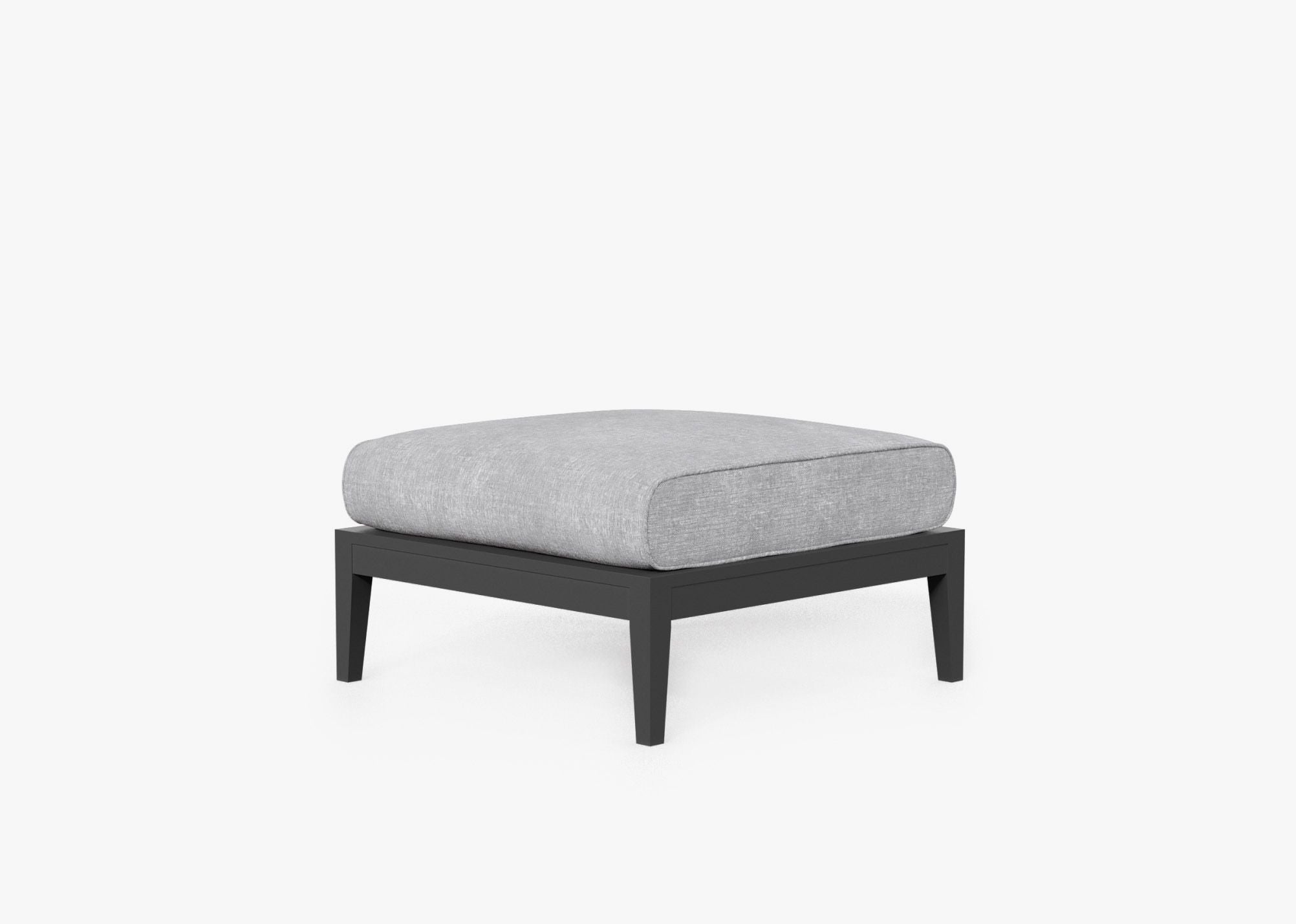 Pouf d'extérieur en aluminium anthracite