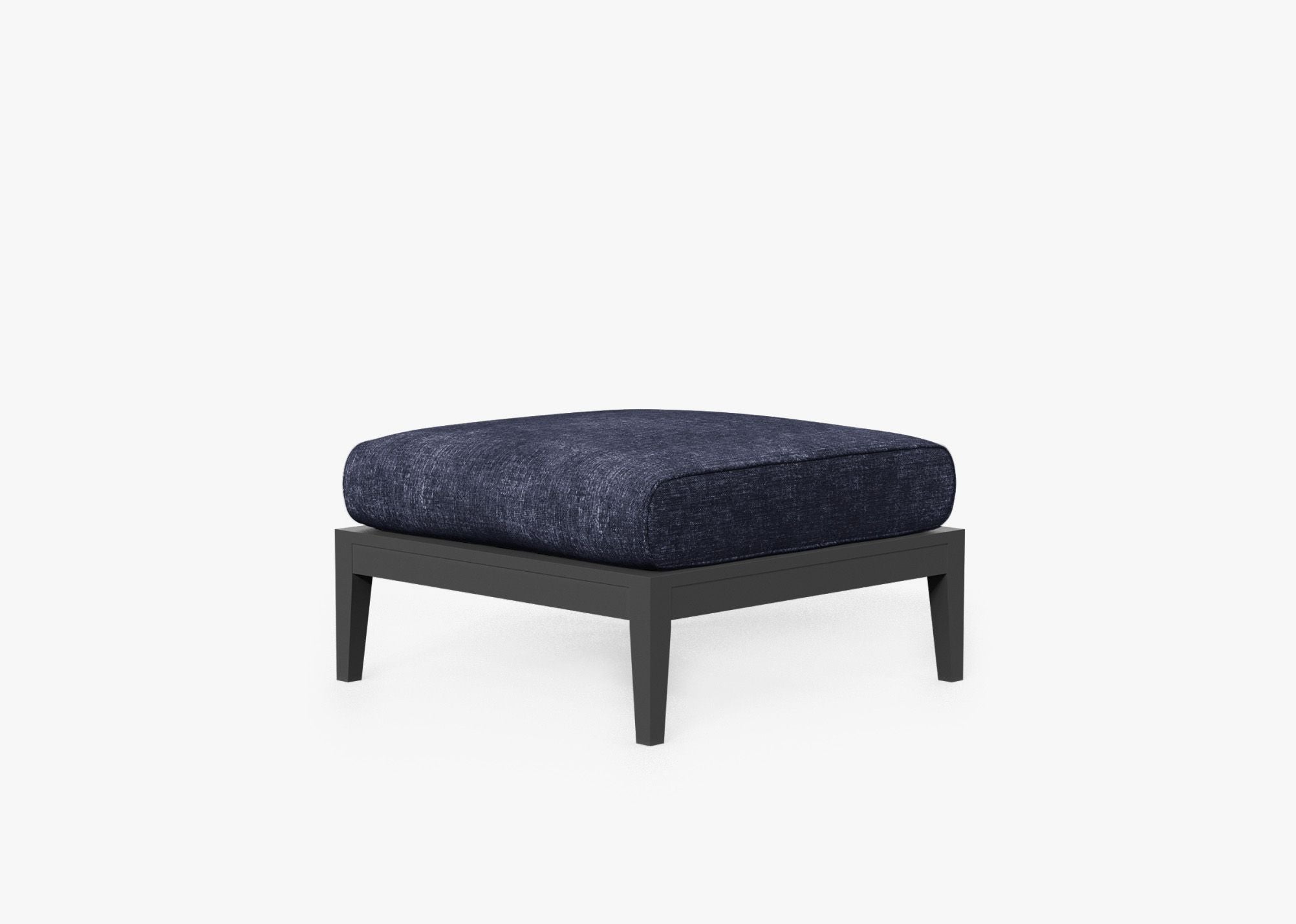 Pouf d'extérieur en aluminium anthracite