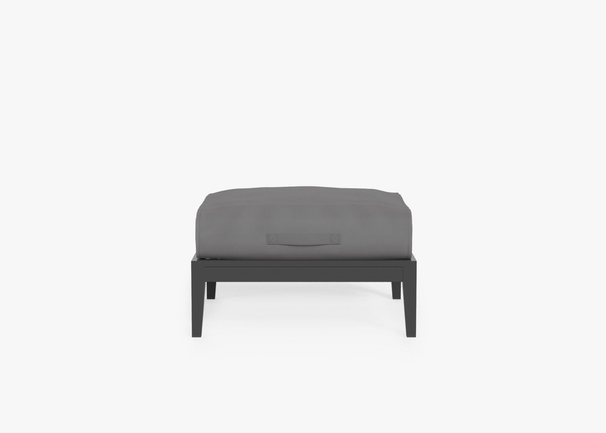 Pouf d'extérieur en aluminium anthracite