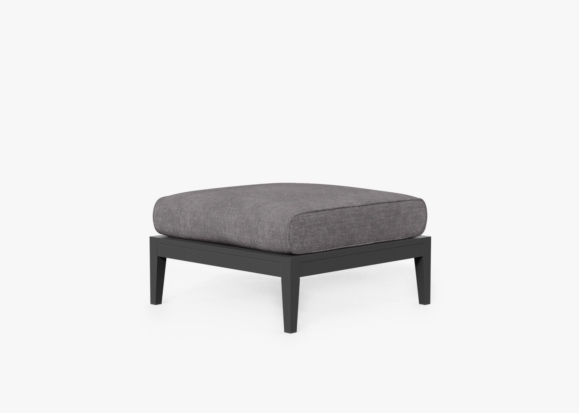 Pouf d'extérieur en aluminium anthracite