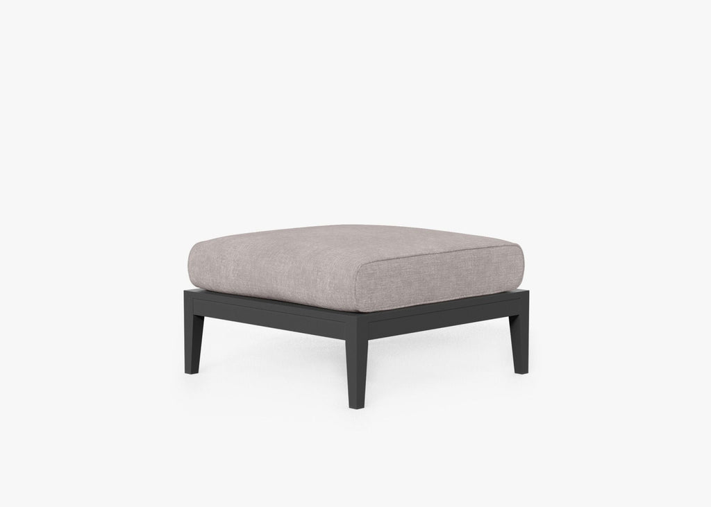 Pouf d'extérieur en aluminium anthracite