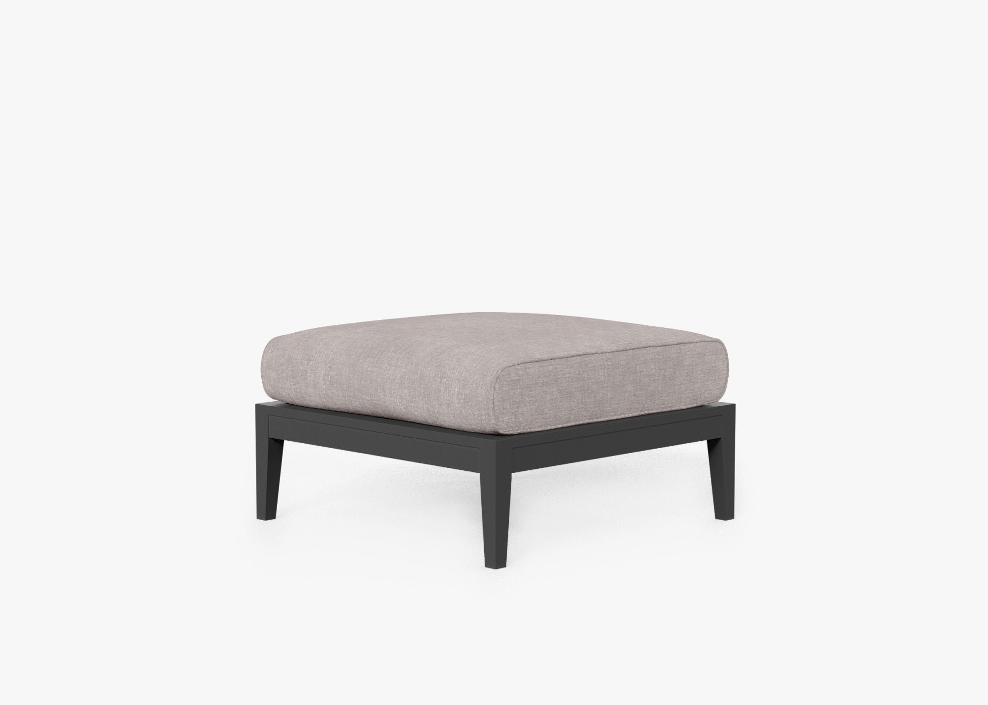 Pouf d'extérieur en aluminium anthracite
