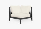 Fauteuil d'extérieur sectionnel en aluminium anthracite - Droite