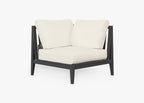 Fauteuil d'extérieur sectionnel en aluminium anthracite - Gauche
